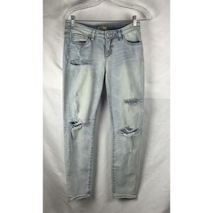 Vintage America Jeans Women's 4R Missy  Distressed Light Wash Denim Stretch 5